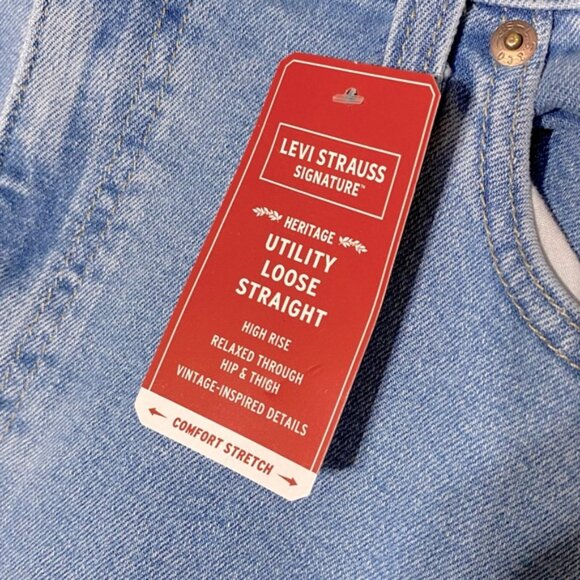 Levi’s Signature High Rise Light Wash Heritage Utility Straight Relaxed Jeans 18 - Picture 7 of 15
